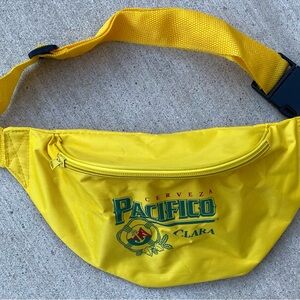 Yellow Cerveza Pacifico Clara Belt Bag with Adjustable Strap and Sporty Design